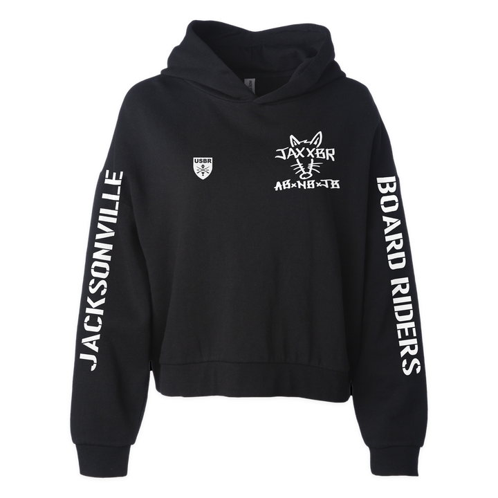 Jacksonville Sideline Cropped Hoodie - Black - front