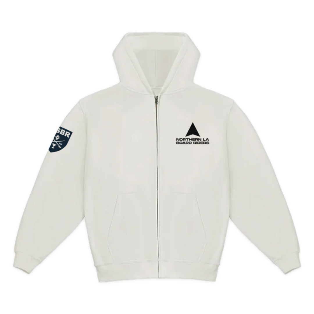 Northern LA Dawn Patrol Zip Hoodie - White - front