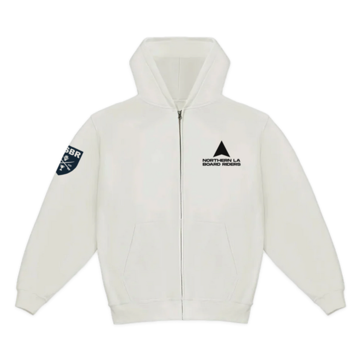 Northern LA Dawn Patrol Zip Hoodie - White - front