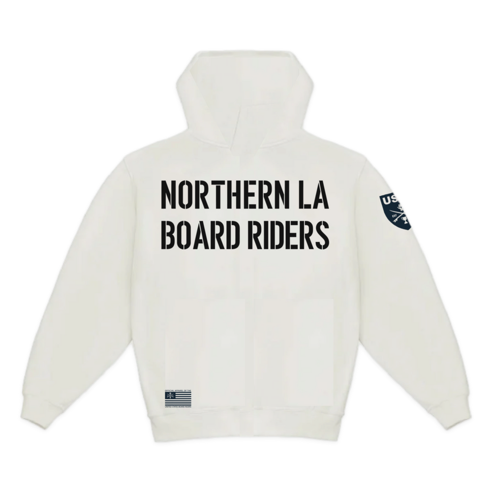 Northern LA Dawn Patrol Zip Hoodie - White - back