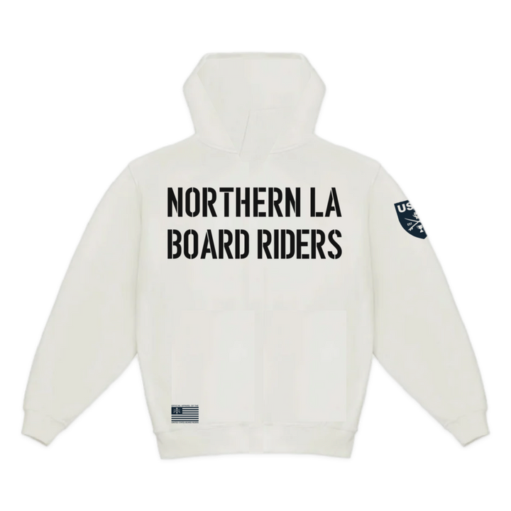 Northern LA Dawn Patrol Zip Hoodie - White - back