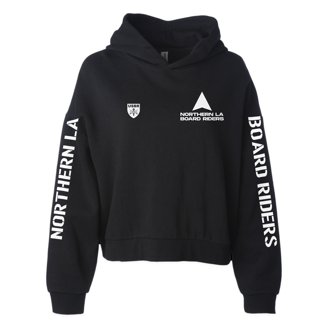 Northern LA Sideline Cropped Hoodie - Black - front
