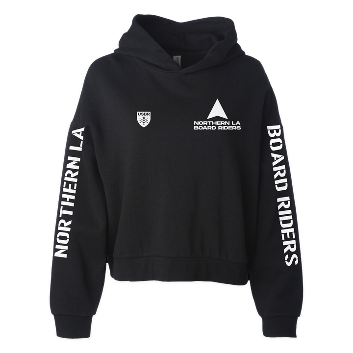Northern LA Sideline Cropped Hoodie - Black - front