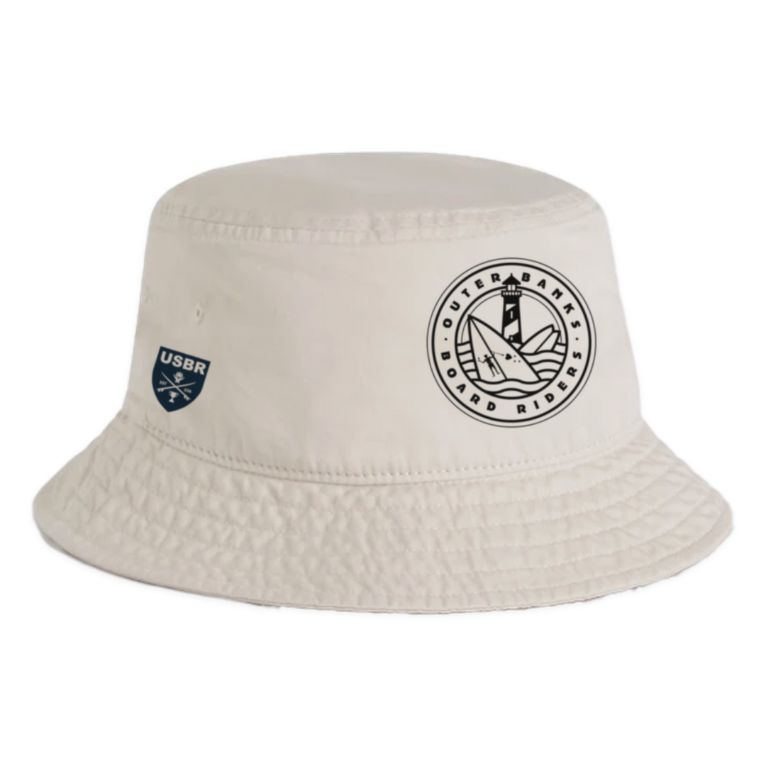 Outer Banks Cotton Bucket Hat - Faded Bone - front