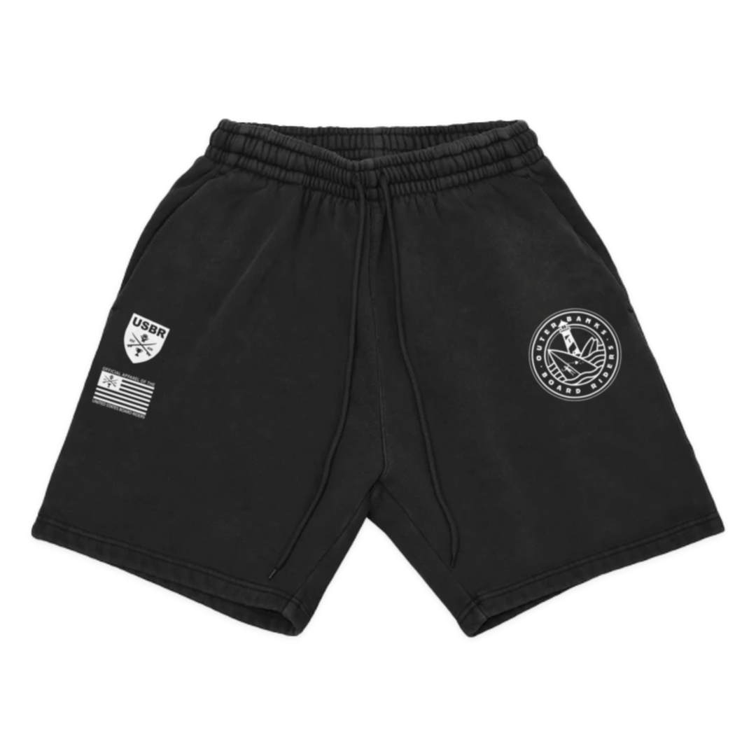 Outer Banks Dawn Patrol Fleece Short - Black - front
