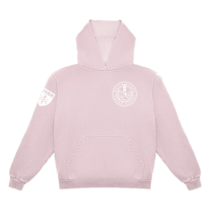Outer Banks Dawn Patrol Pullover Hoodie - Light Pink - front