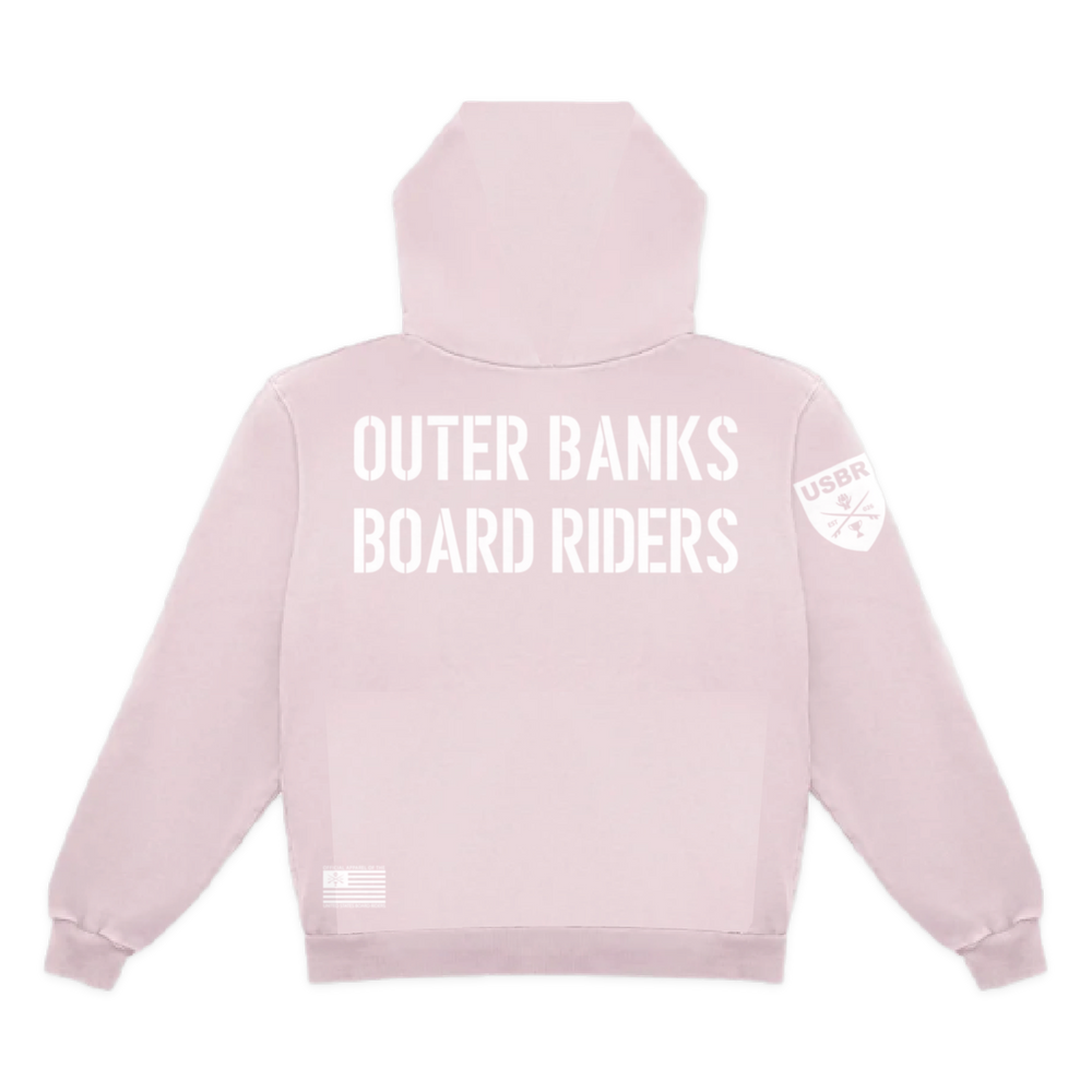 Outer Banks Dawn Patrol Pullover Hoodie - Light Pink - back
