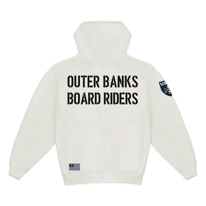 Outer Banks Dawn Patrol Zip Hoodie - White - back