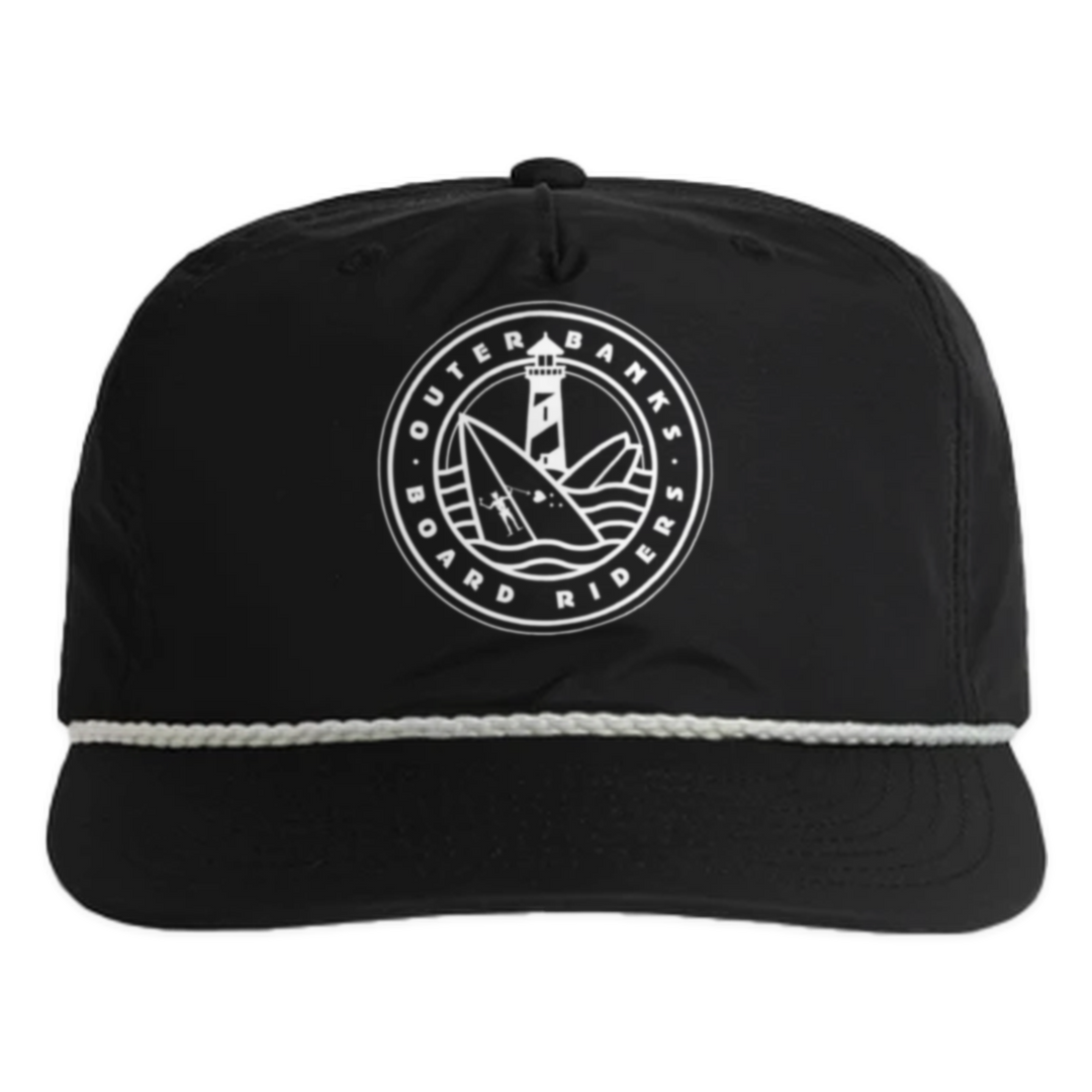 Outer Banks Nylon Surf Rope Cap - Black - front