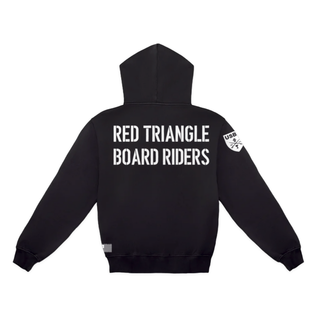 Red Triangle Dawn Patrol Pullover Hoodie - Black - back