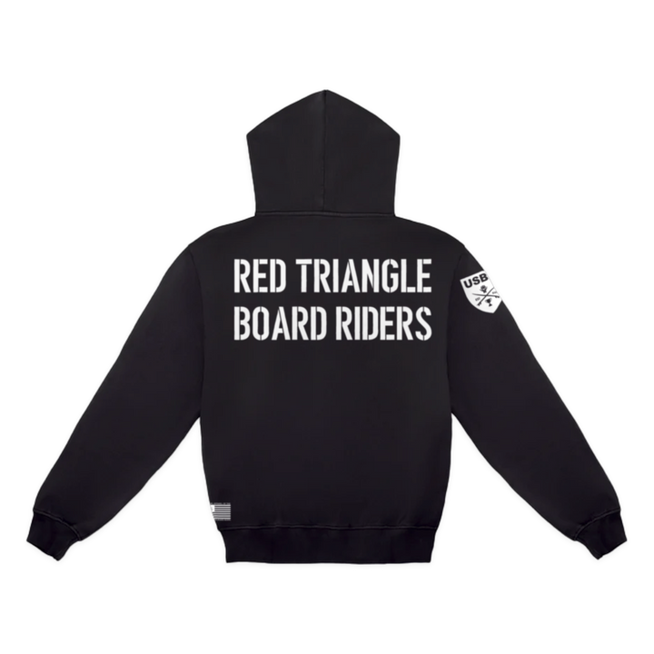 Red Triangle Dawn Patrol Pullover Hoodie - Black - back