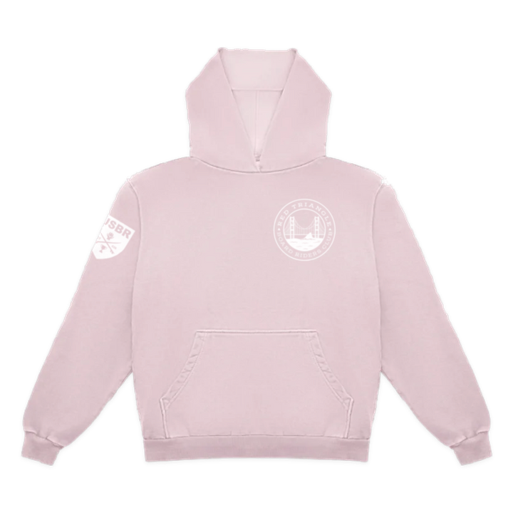 Red Triangle Dawn Patrol Pullover Hoodie - Light Pink - front