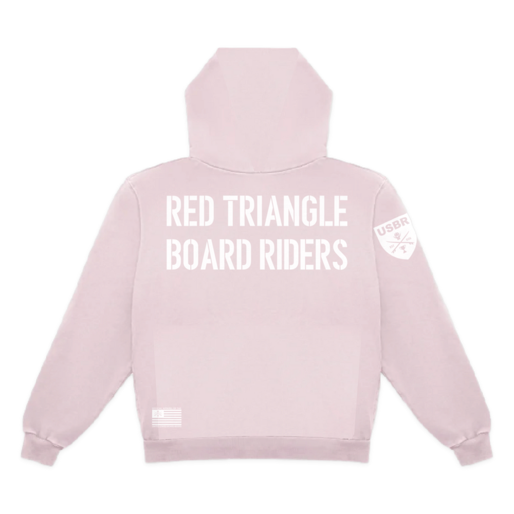 Red Triangle Dawn Patrol Pullover Hoodie - Light Pink - back