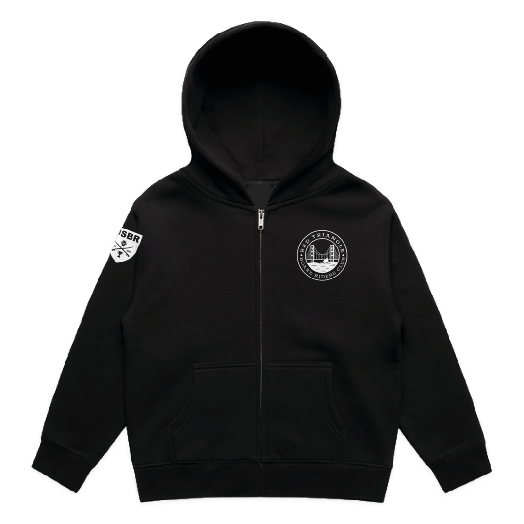 Red Triangle Dawn Patrol Zip Hoodie - Black - front