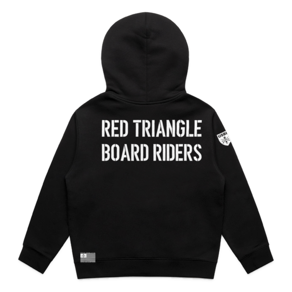 Red Triangle Dawn Patrol Zip Hoodie - Black - back