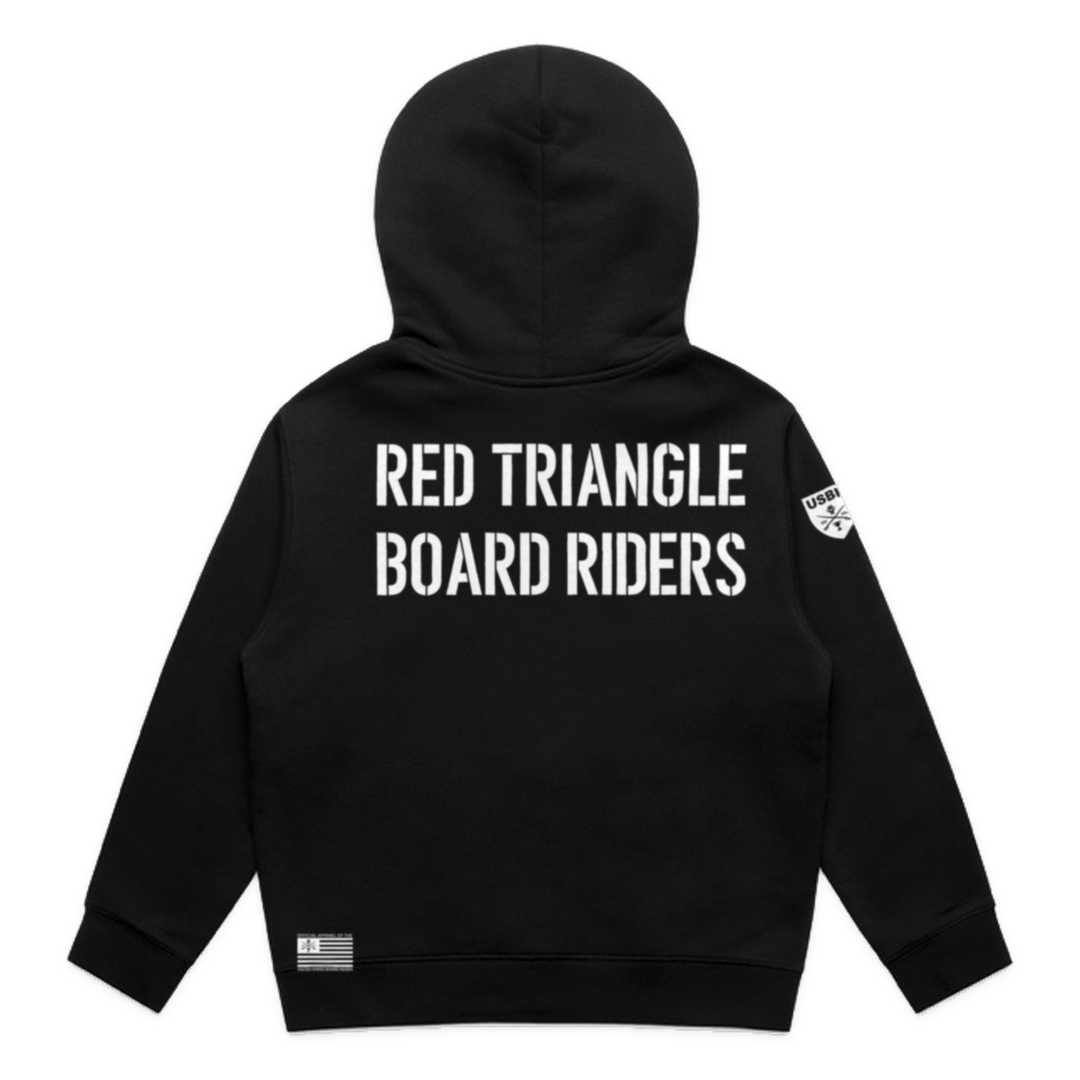 Red Triangle Dawn Patrol Zip Hoodie - Black - back