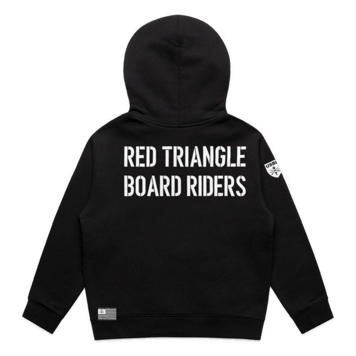 Red Triangle Dawn Patrol Zip Hoodie - Black - back
