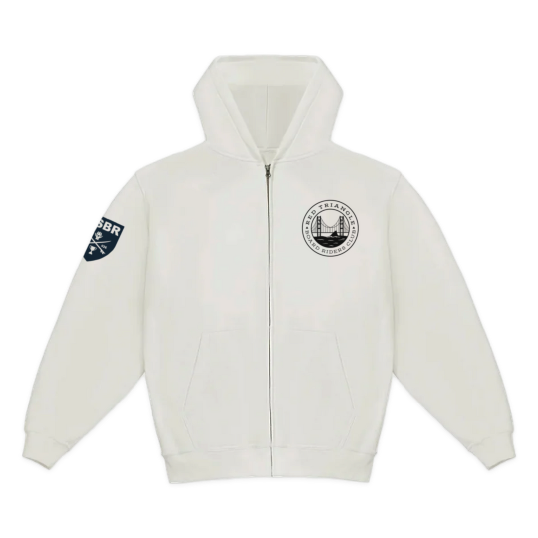 Red Triangle Dawn Patrol Zip Hoodie - White - front