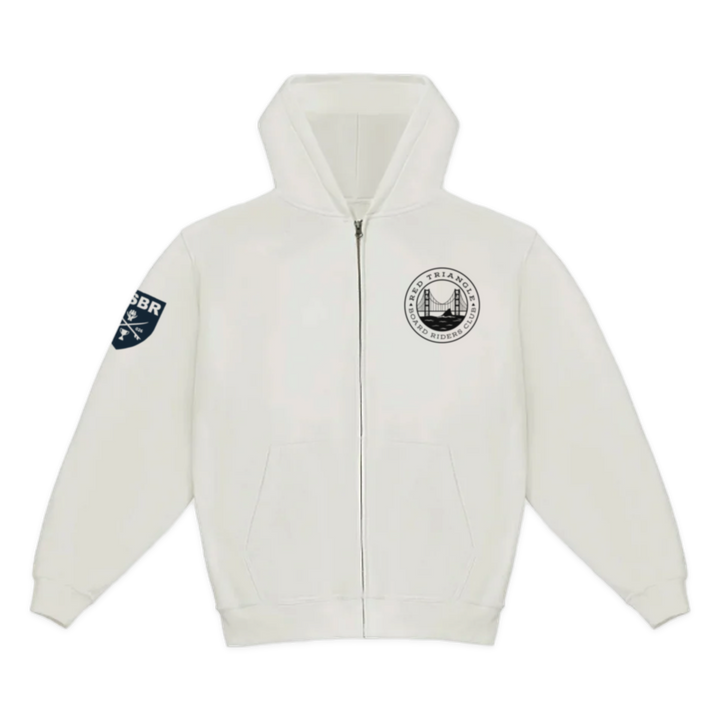 Red Triangle Dawn Patrol Zip Hoodie - White - front