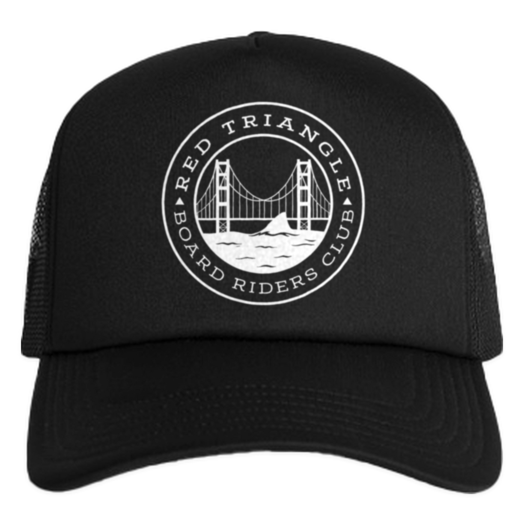 Red Triangle Frame Foam Trucker - Black - front