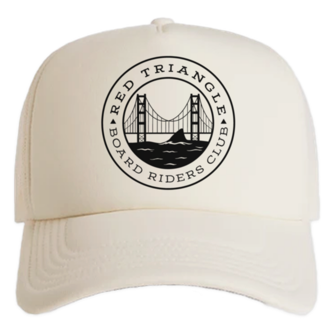 Red Triangle Frame Foam Trucker - Off White - front