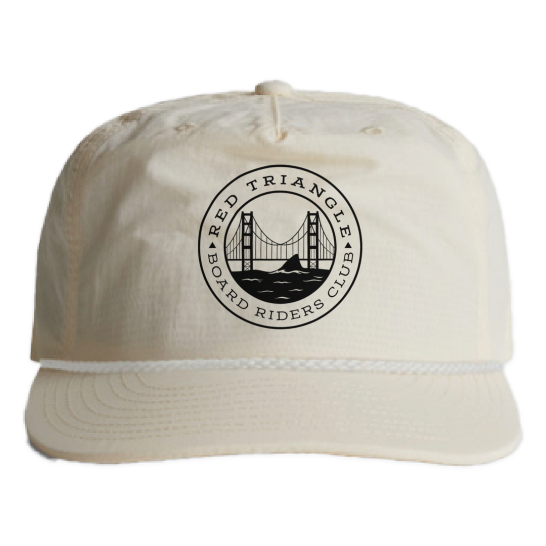 Red Triangle Nylon Surf Rope Cap - Off White - front