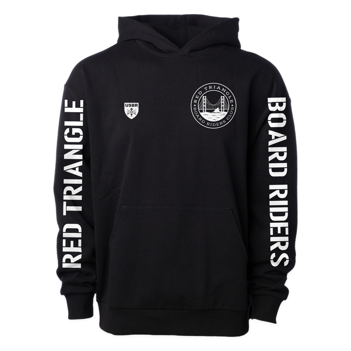 Red Triangle Sideline Pullover Hoodie - Black - front