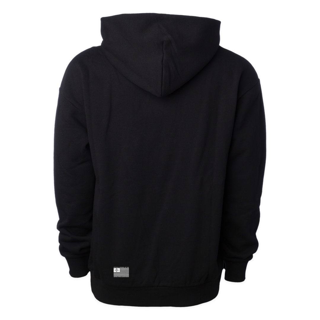 Red Triangle Sideline Pullover Hoodie - Black - back