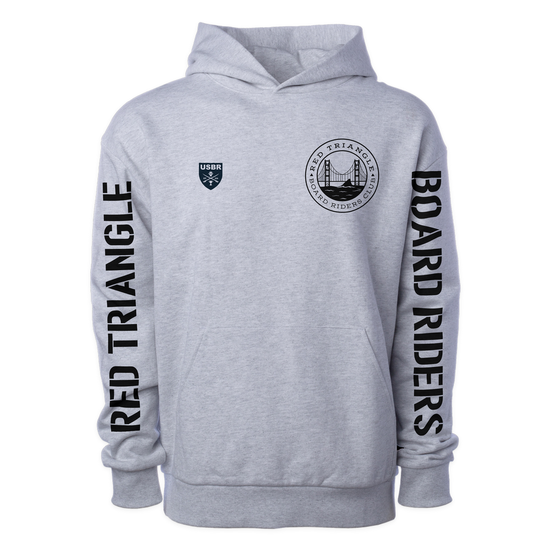 Red Triangle Sideline Pullover Hoodie - Heather Gray - front