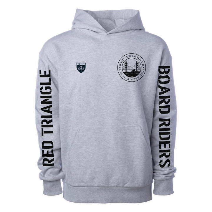 Red Triangle Sideline Pullover Hoodie - Heather Gray - front