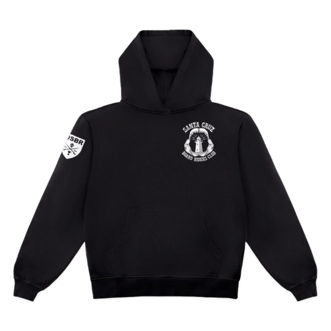 Santa Cruz Dawn Patrol Pullover Hoodie - Black - front