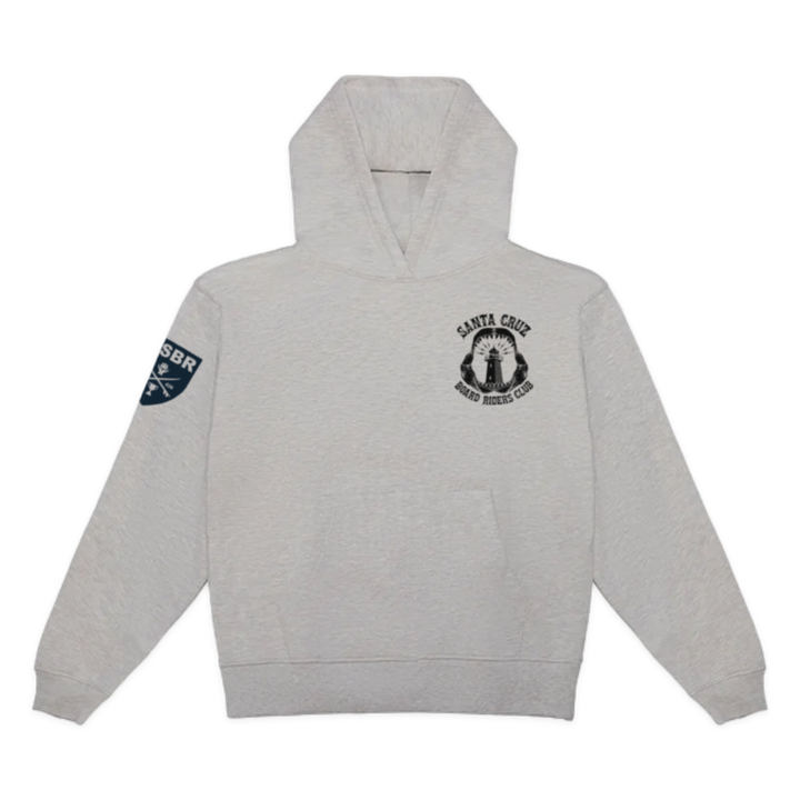 Santa Cruz Dawn Patrol Pullover Hoodie - Heather Gray - front