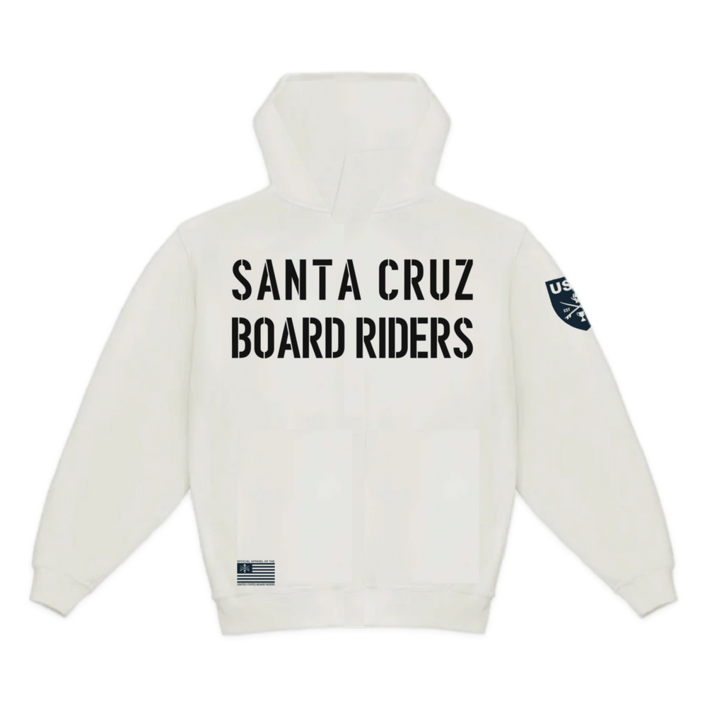 Santa Cruz Dawn Patrol Zip Hoodie - White - back