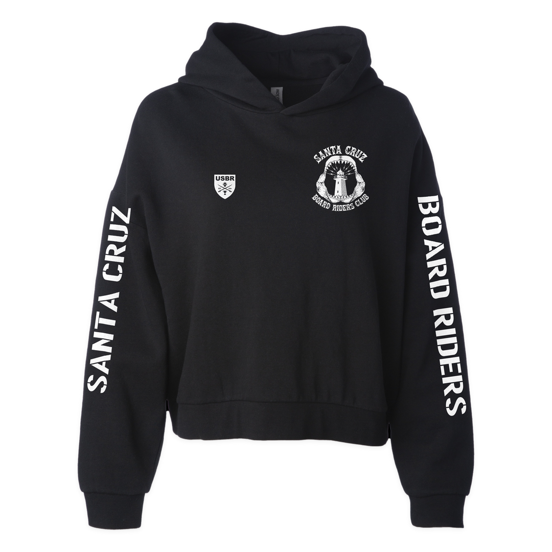 Santa Cruz Sideline Cropped Hoodie - Black - front