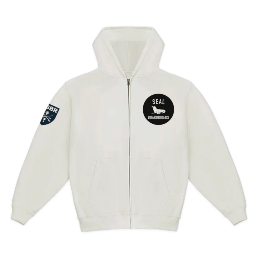 Seal Dawn Patrol Zip Hoodie - White - front