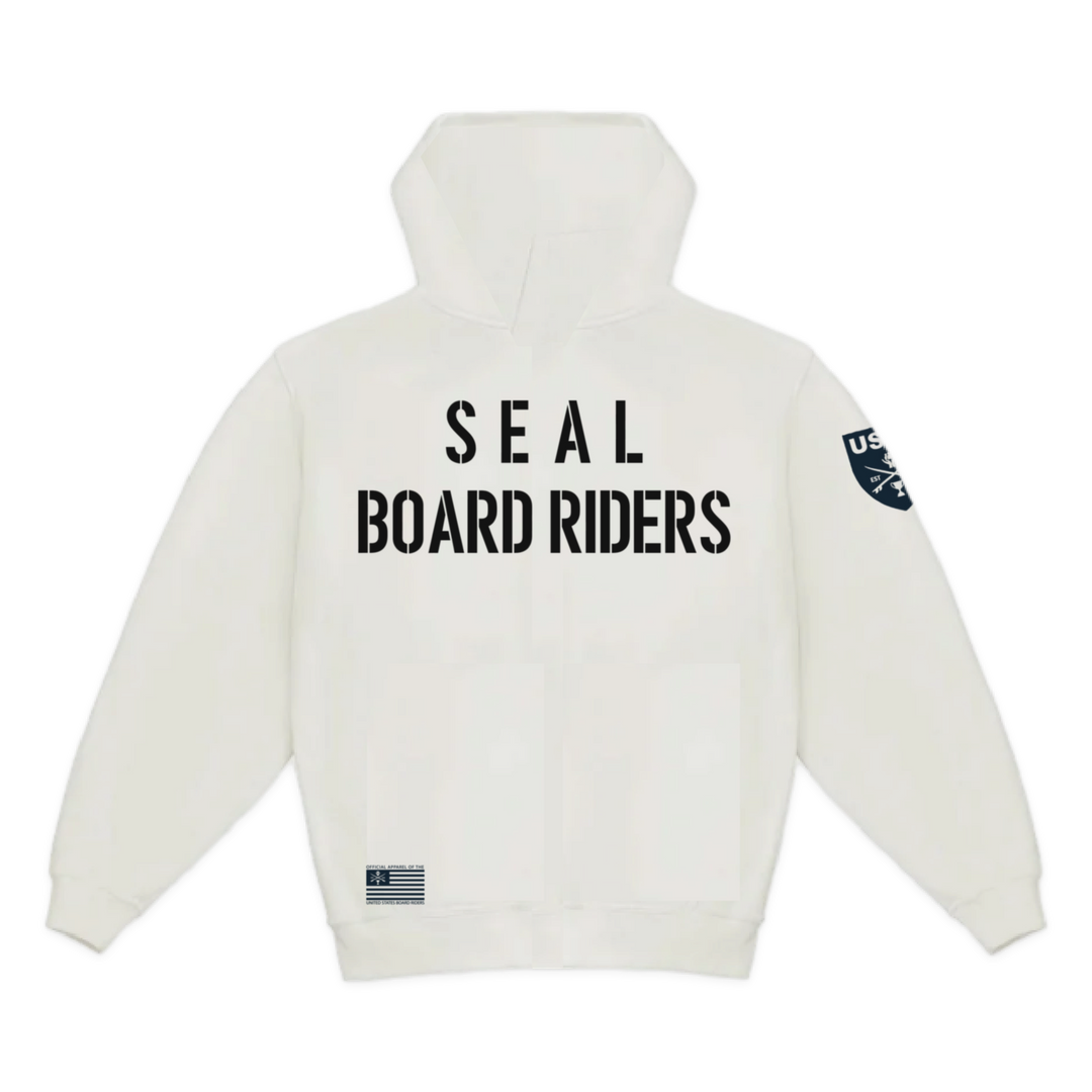 Seal Dawn Patrol Zip Hoodie - White - back