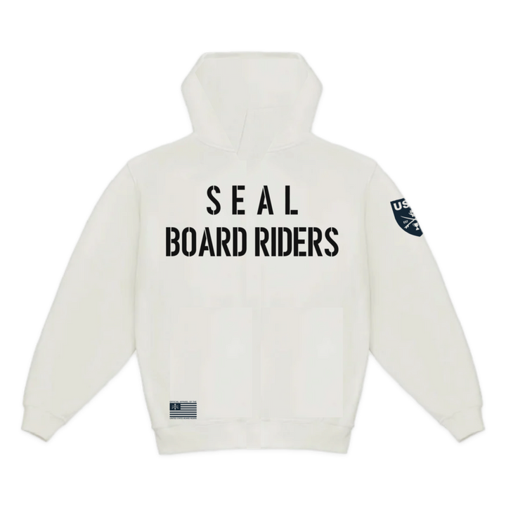 Seal Dawn Patrol Zip Hoodie - White - back