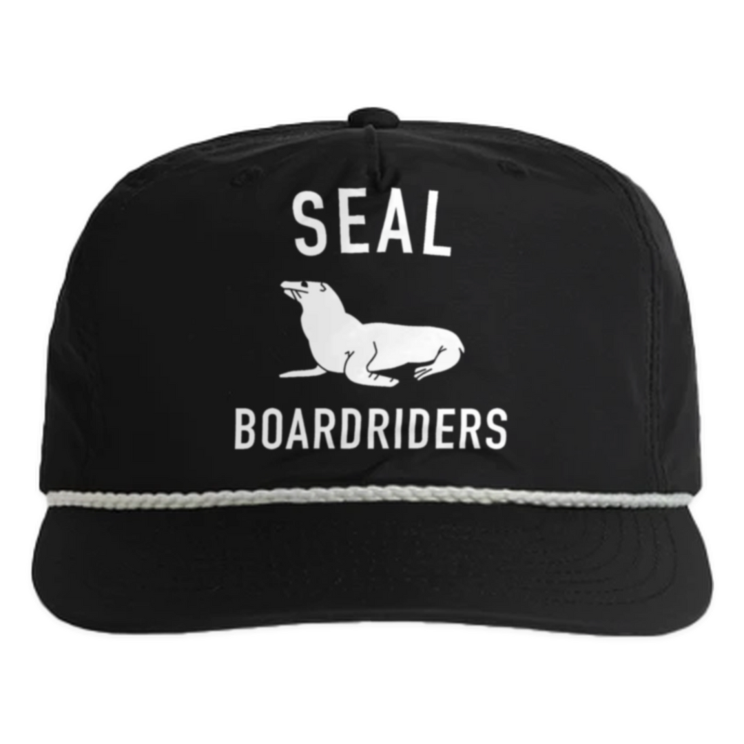 Seal Nylon Surf Rope Cap - Black - front