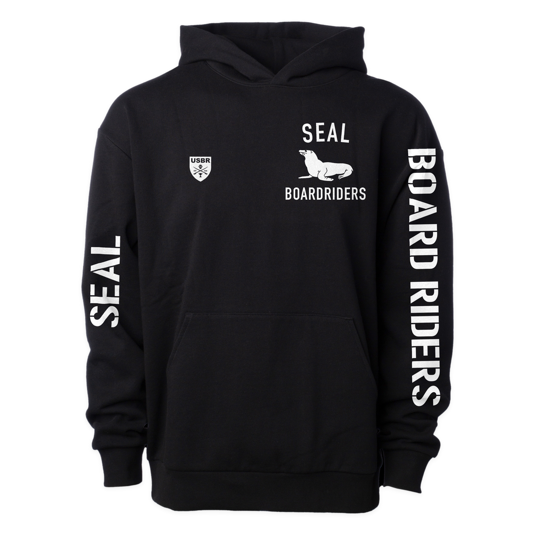Seal Sideline Pullover Hoodie - Black - front