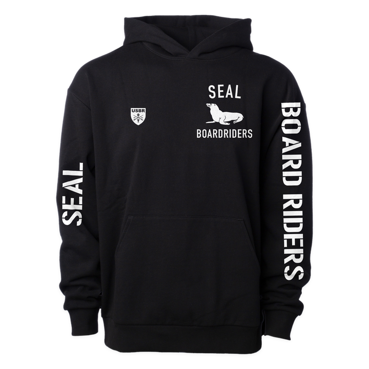 Seal Sideline Pullover Hoodie - Black - front