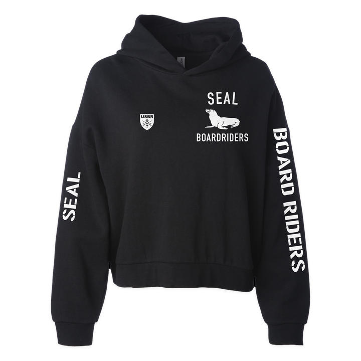 Seal Sideline Cropped Hoodie - Black - front
