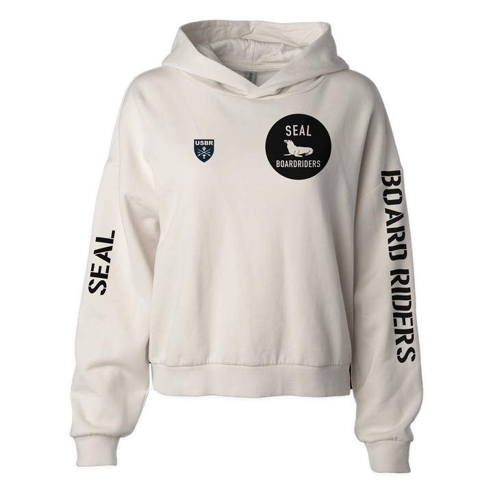 Seal Sideline Cropped Hoodie - Bone - front