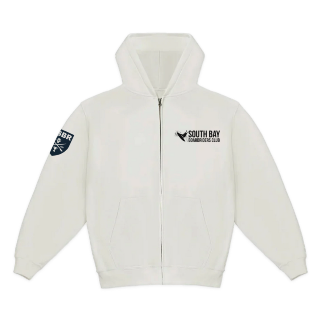 South Bay Dawn Patrol Zip Hoodie - White - front
