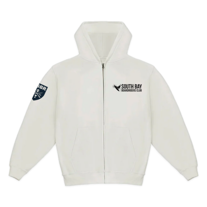 South Bay Dawn Patrol Zip Hoodie - White - front