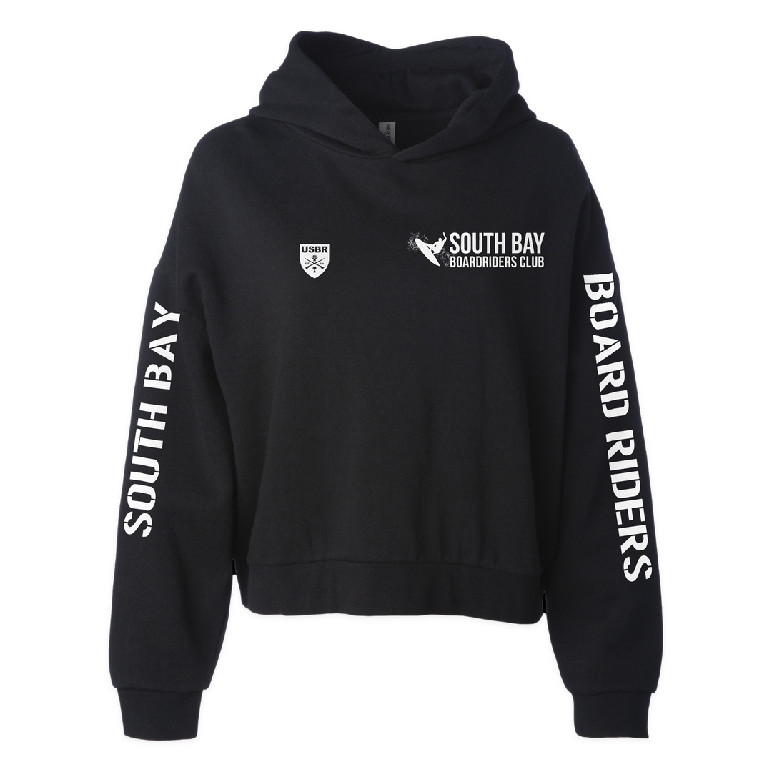 South Bay Sideline Cropped Hoodie - Black - front