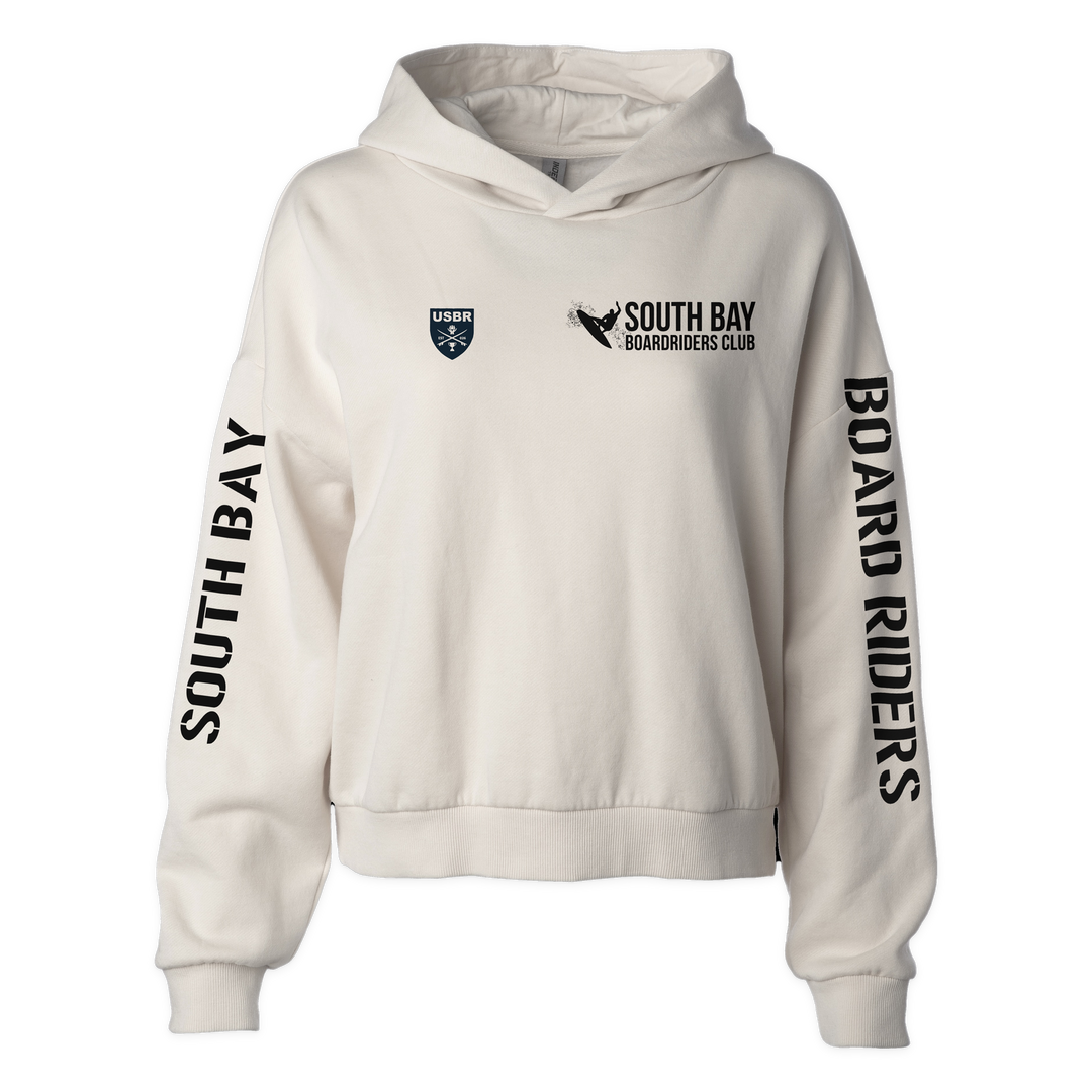 South Bay Sideline Cropped Hoodie - Bone - front