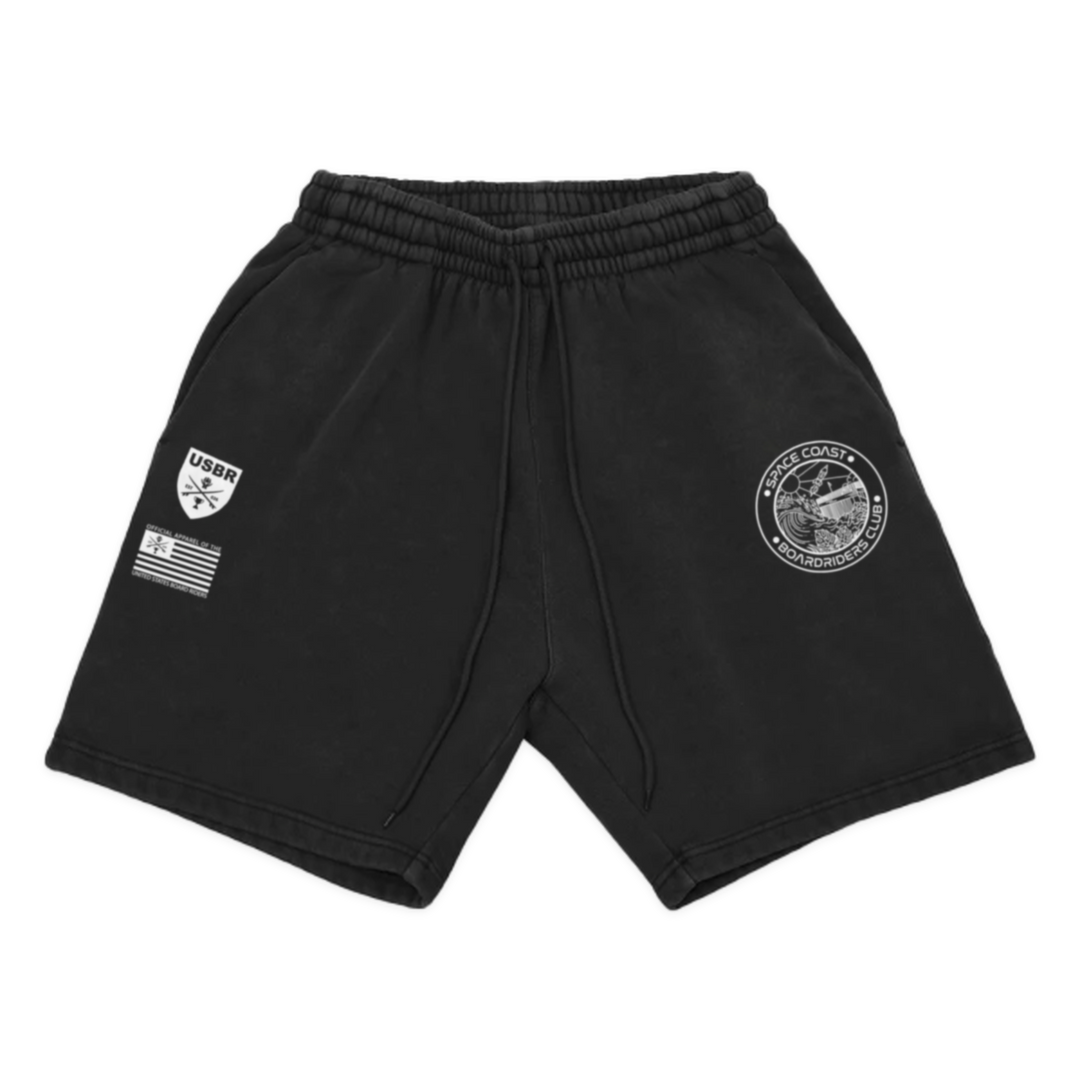 Space Coast Dawn Patrol Fleece Short - Black - front