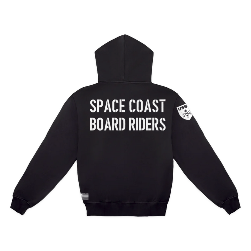 Space Coast Dawn Patrol Pullover Hoodie - Black - back