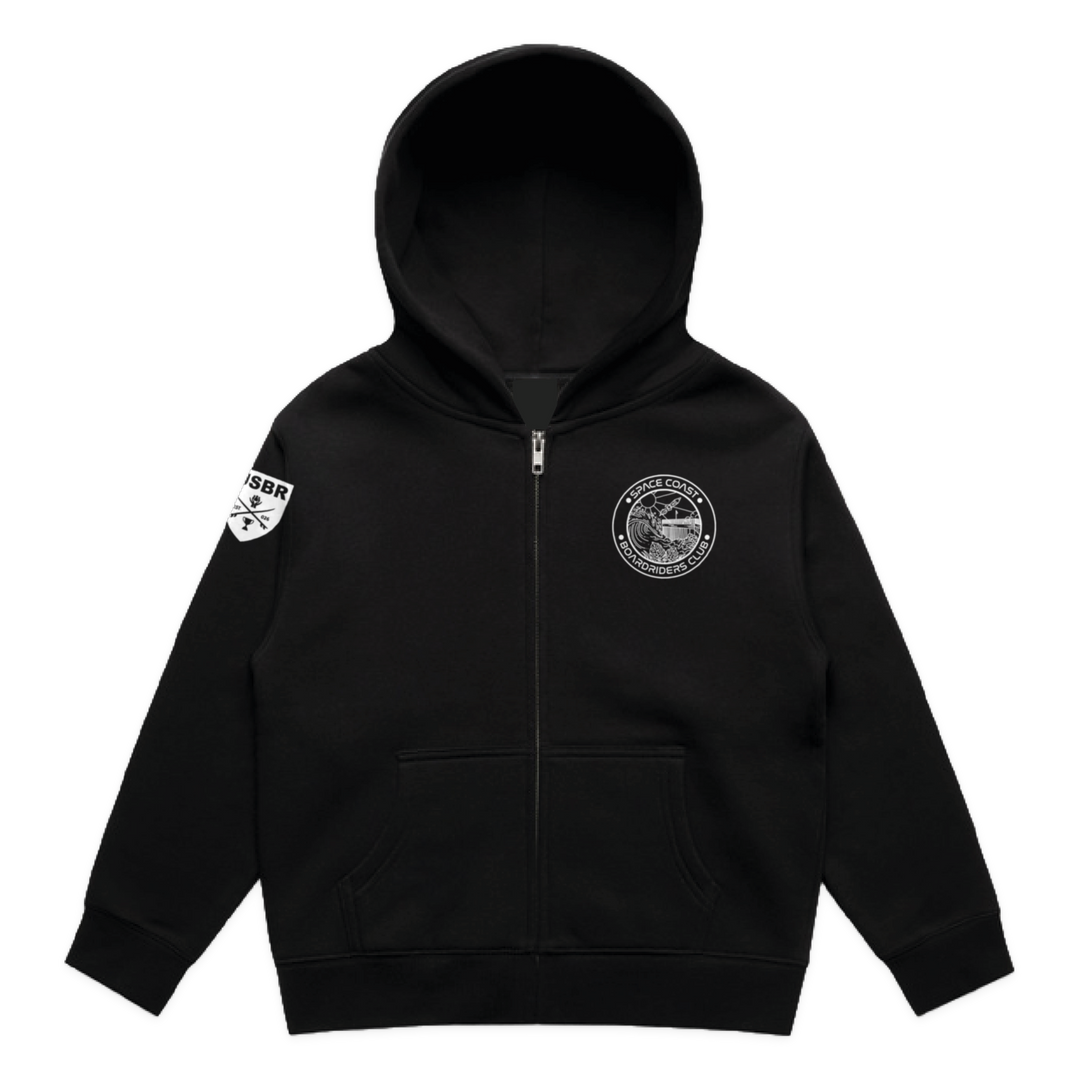 Space Coast Dawn Patrol Zip Hoodie - Black - front