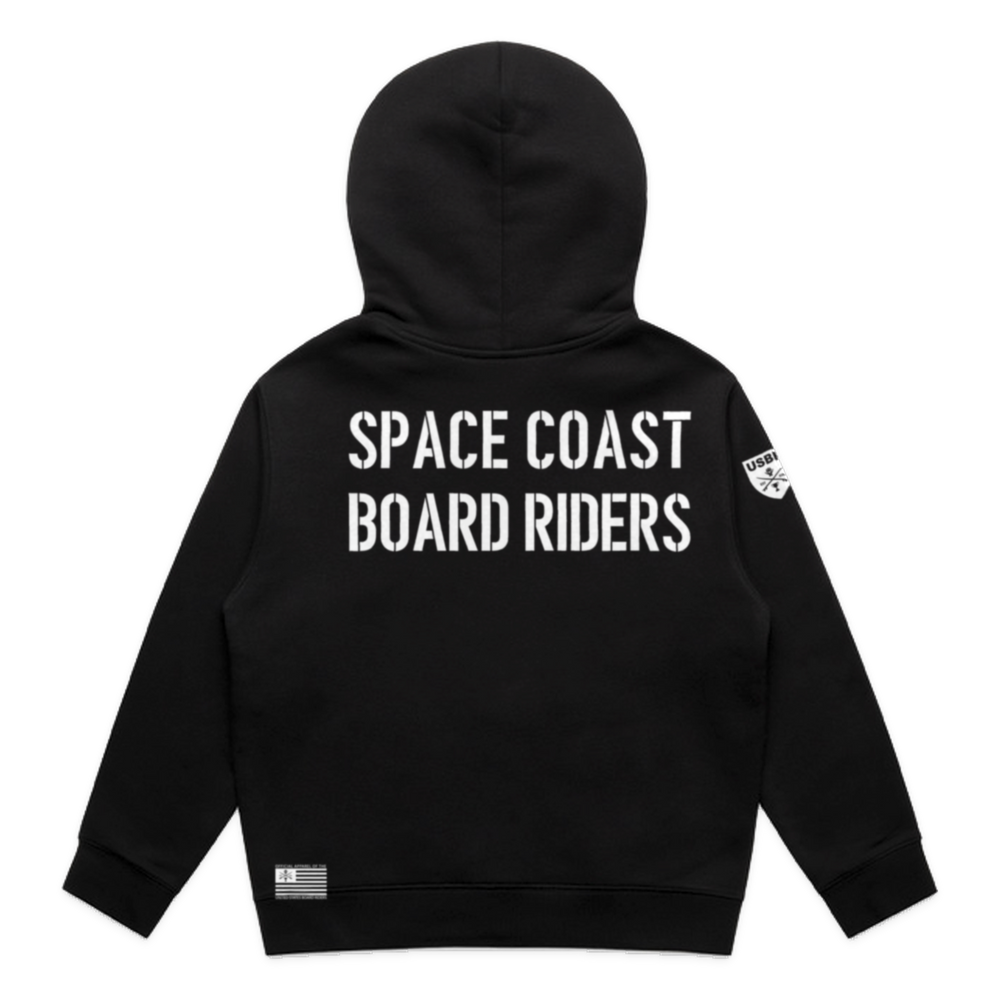 Space Coast Dawn Patrol Zip Hoodie - Black - back